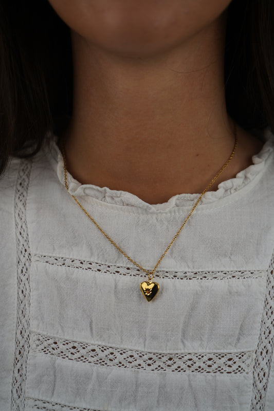 Tiana's Orange Heart Locket