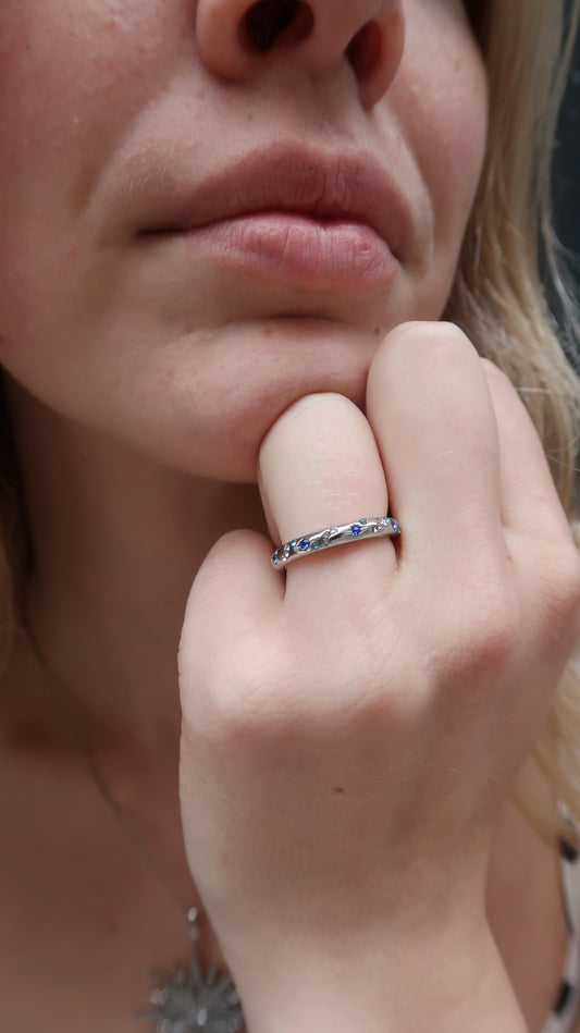 Naomie's moonshine ring in silver
