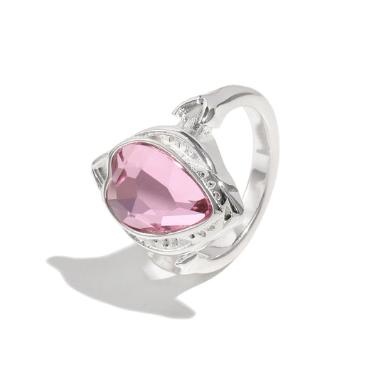 Eliana's Pink Ring In Silver