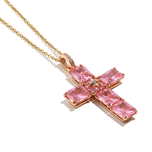 Petch's Pink Cross necklace