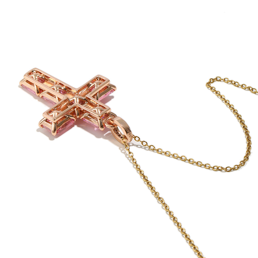 Petch's Pink Cross necklace