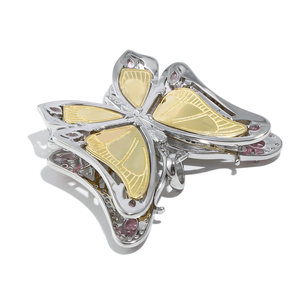 Natalia's butterfly necklace in silver