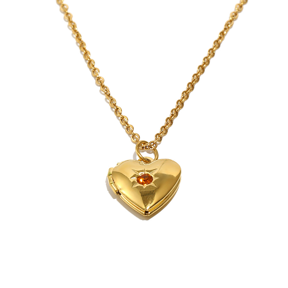 Tiana's Orange Heart Locket