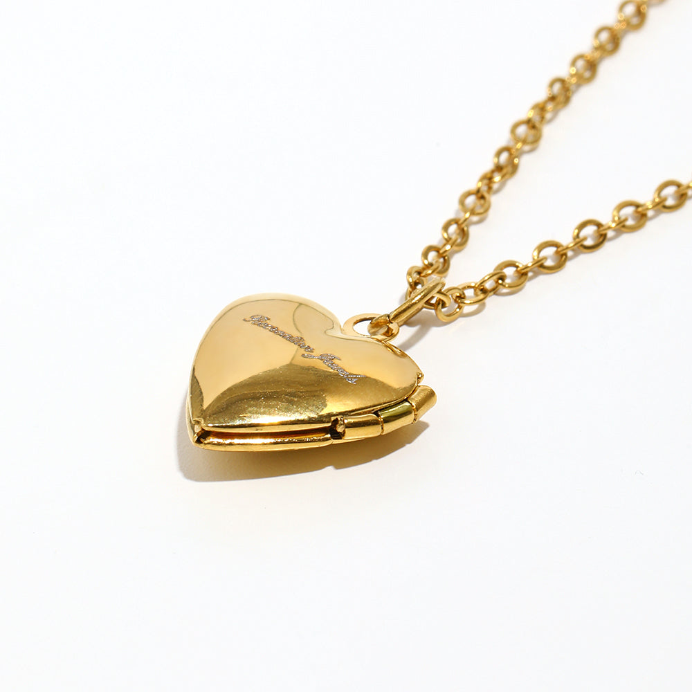 Tiana's Burgundy Heart Locket