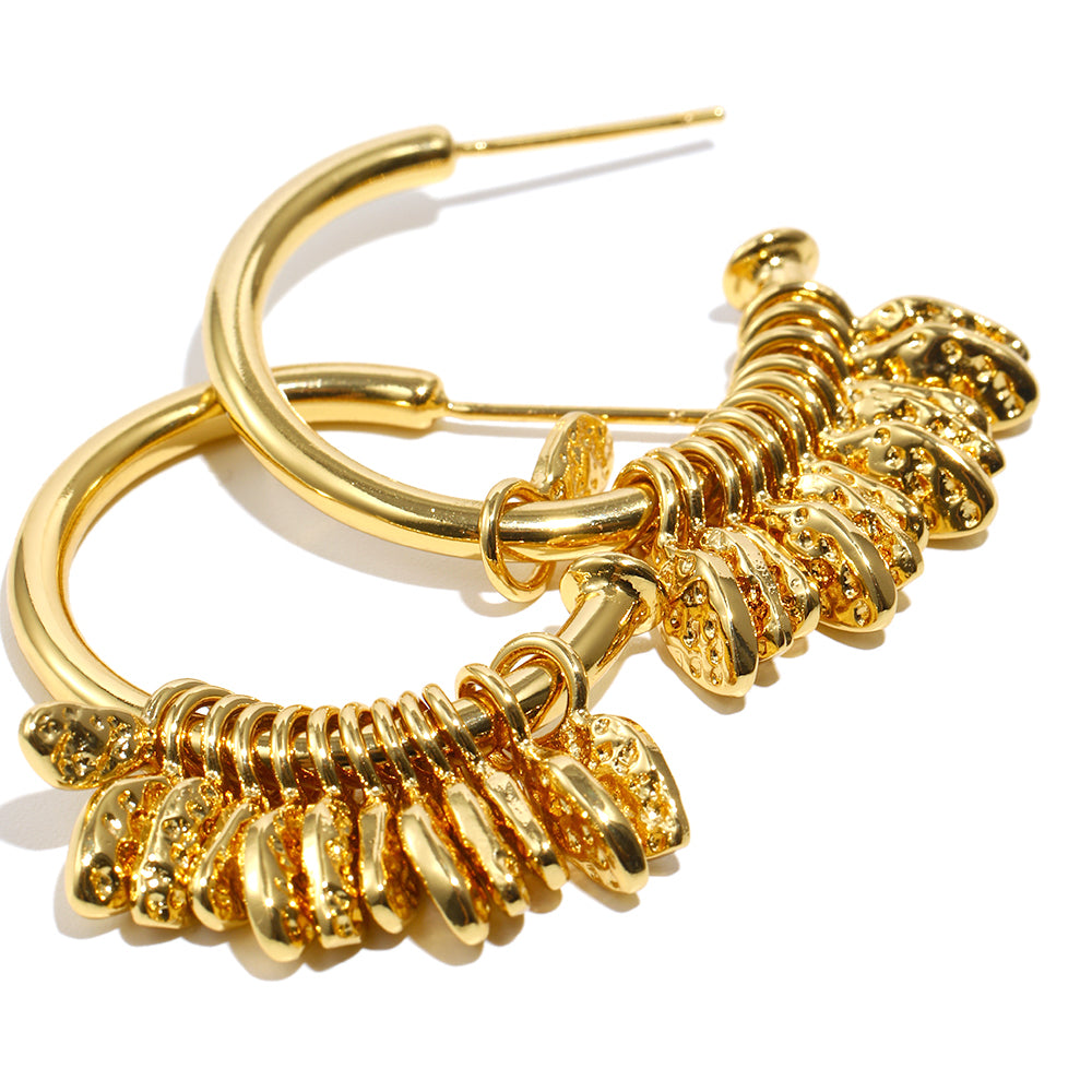Marina’s feather hoops