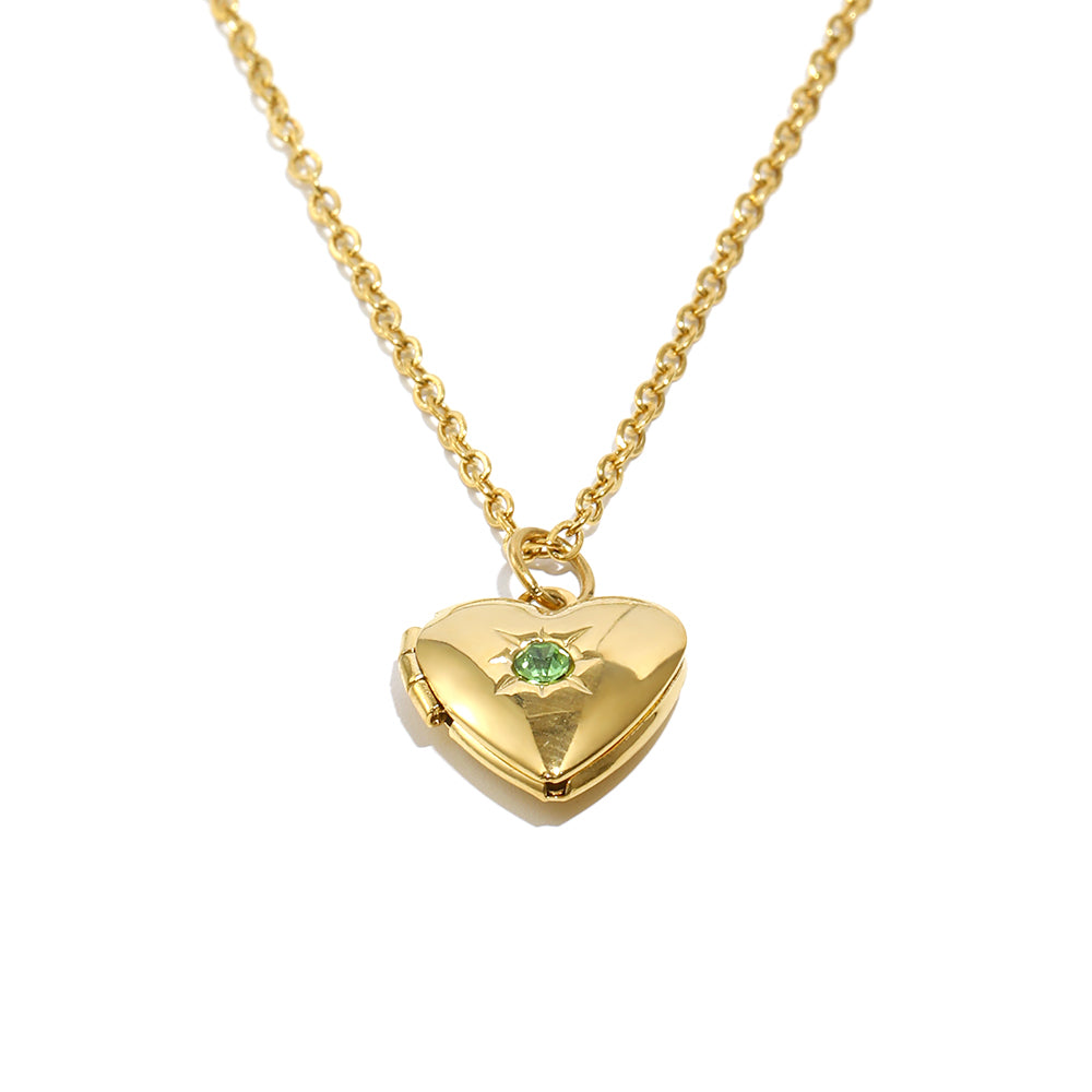Tiana's Light Green Heart Locket