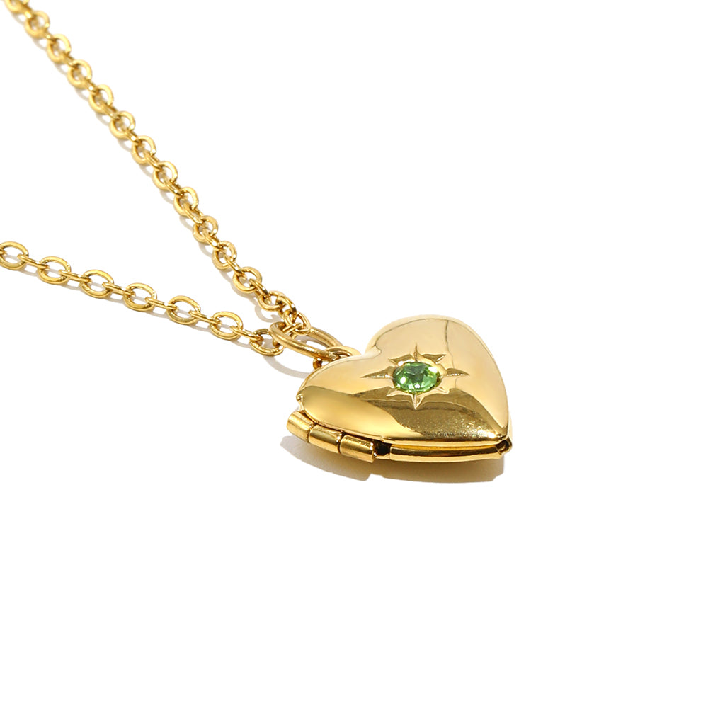 Tiana's Light Green Heart Locket