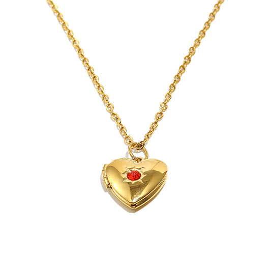 Tiana's Bright Red Heart Locket