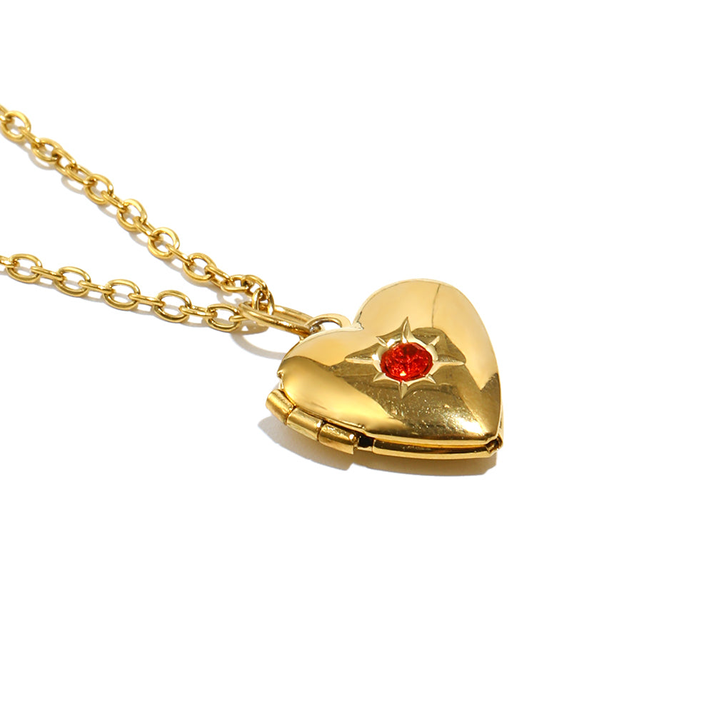 Tiana's Bright Red Heart Locket