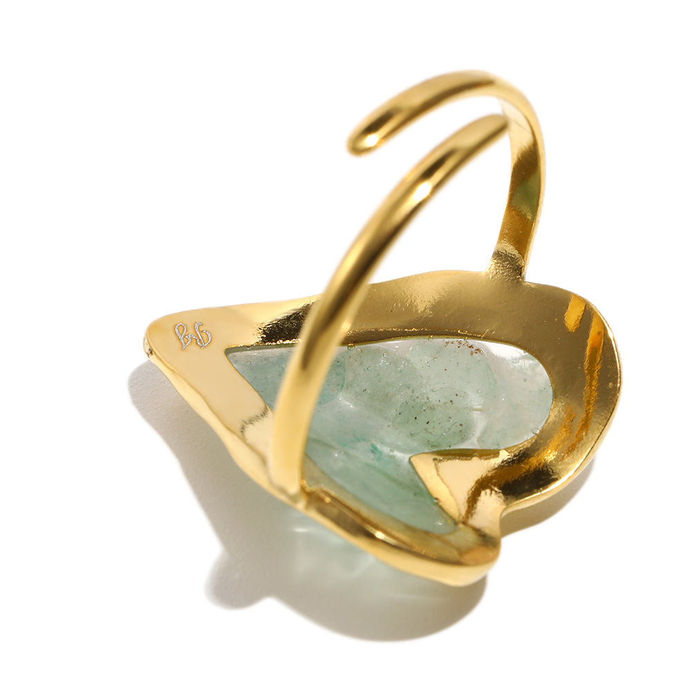 Elodie's Heart Ring In Light Blue