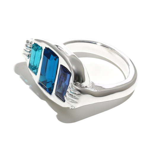 Stella's Blue Ring In Silver