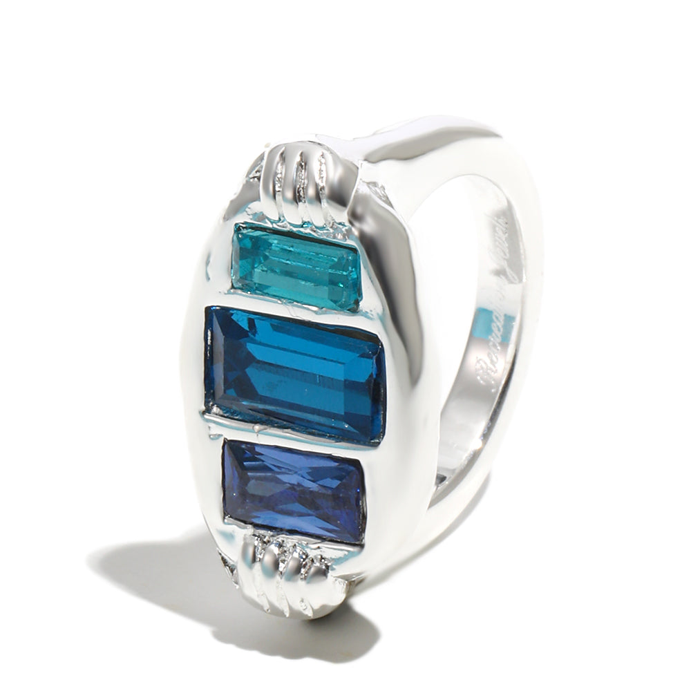 Stella's Blue Ring In Silver