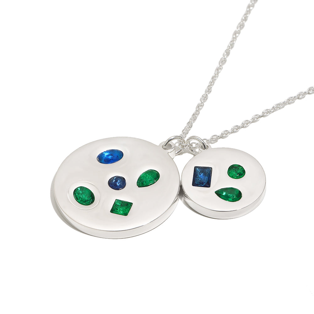 Eloise’s Green Gemstone Pendant in Silver