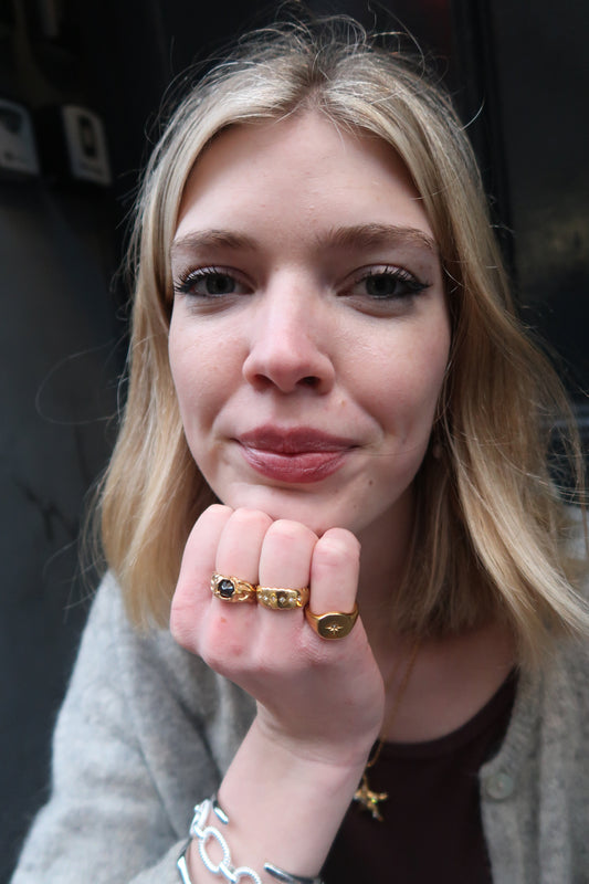 Paige’s gemstone gold ring