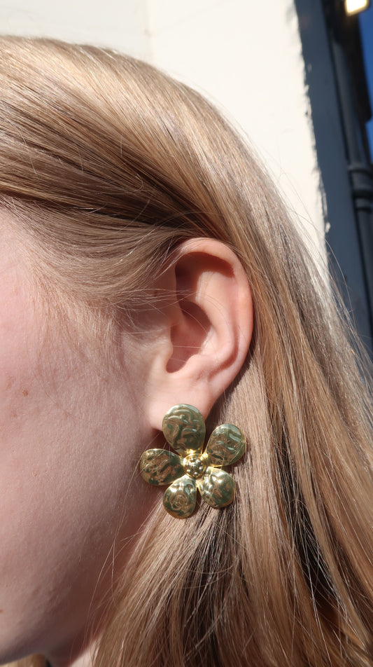 Camille's Gold Flower Earrings