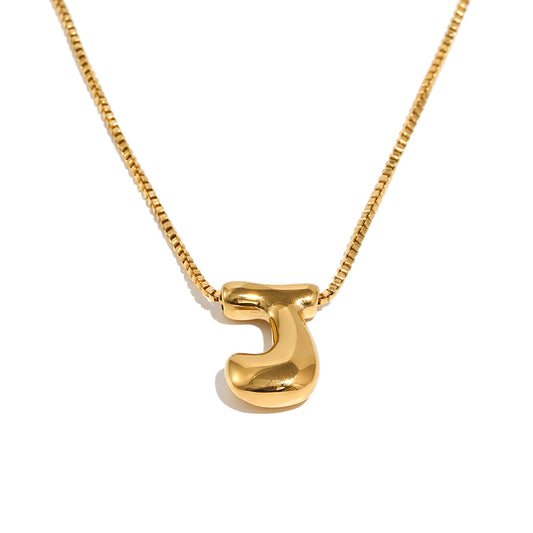 The Bubble Letter Pendant In Gold