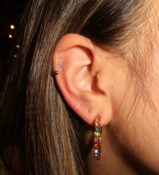 Phoebe’s rainbow hoops