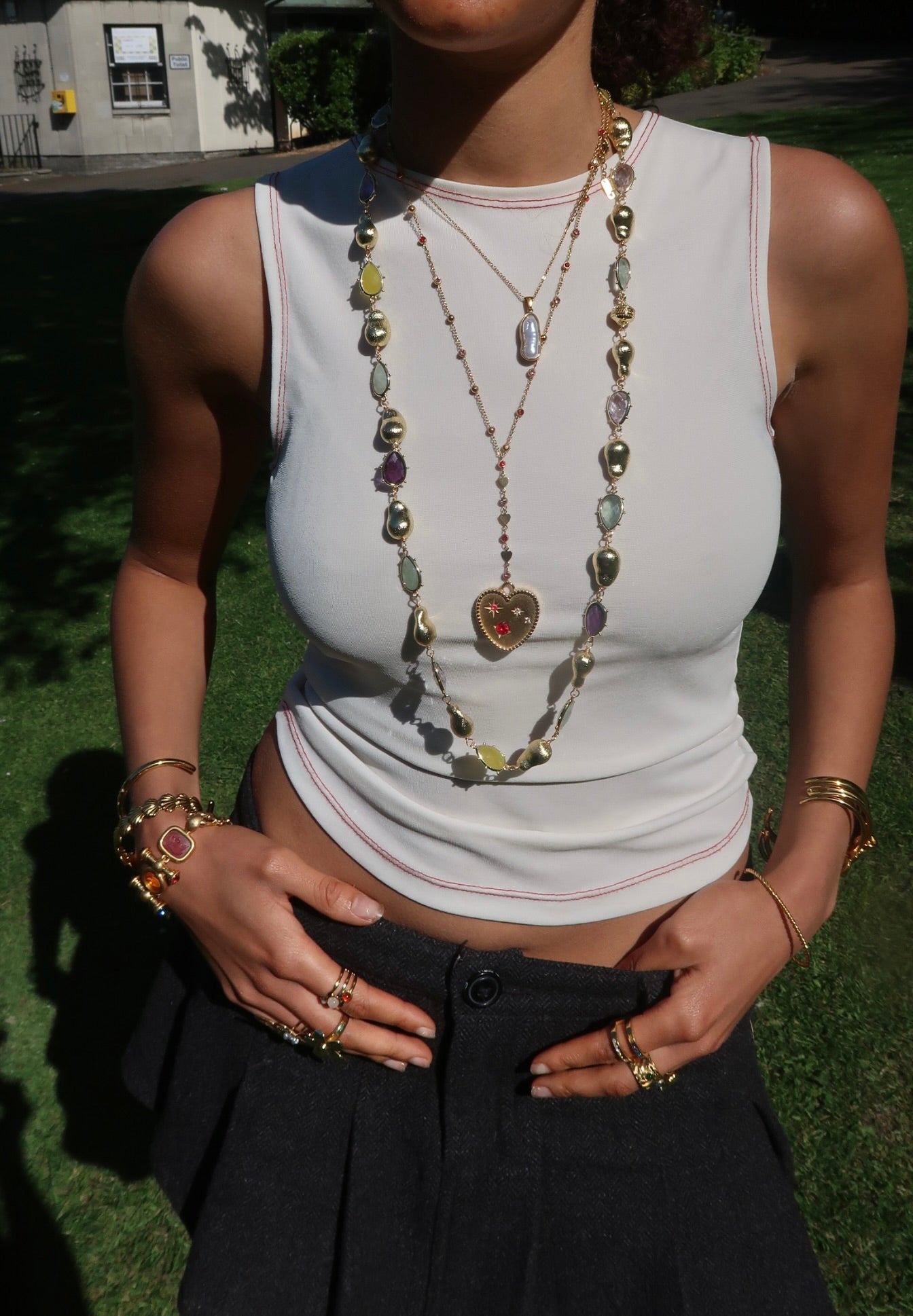 Margot's Gold heart necklace