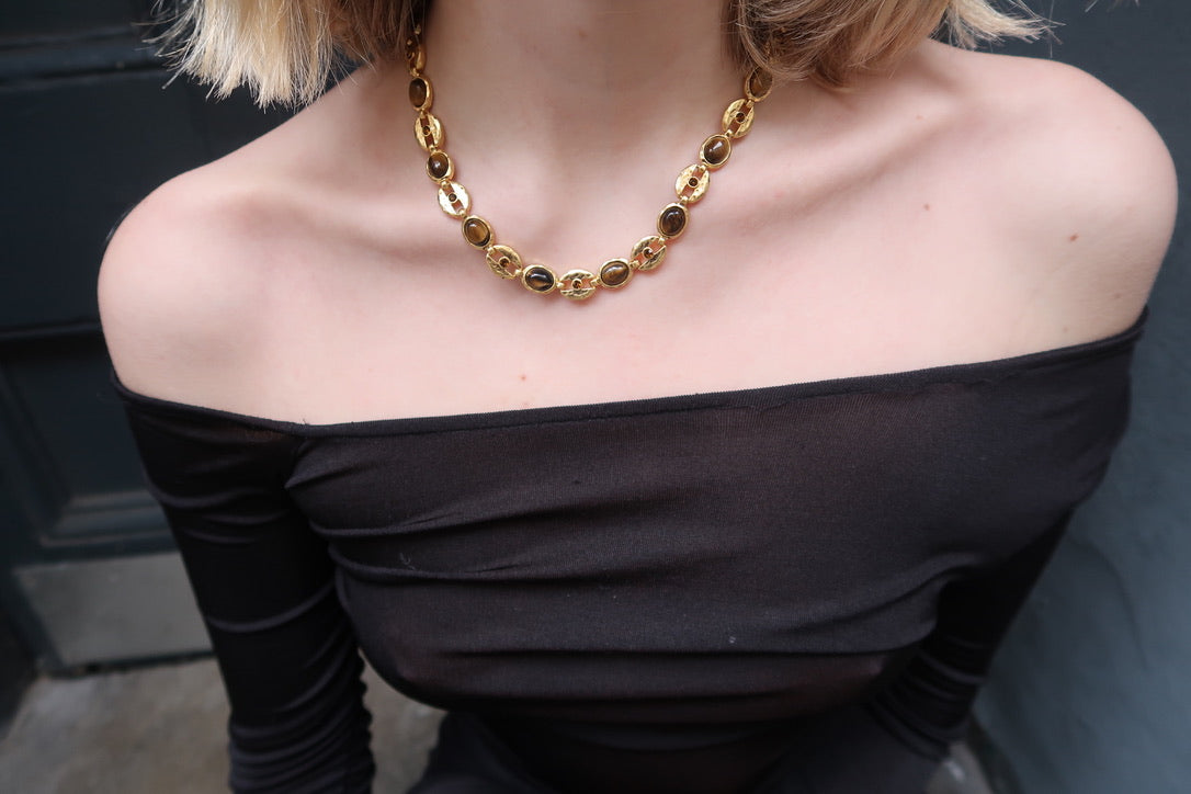 Joy's Gemstone Brown Necklace