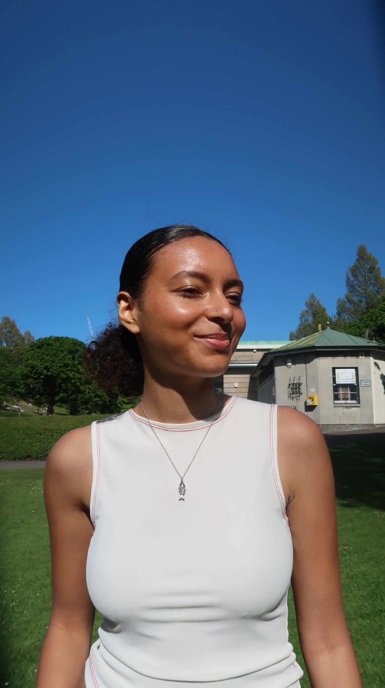 Stella's Silver Fish Necklace