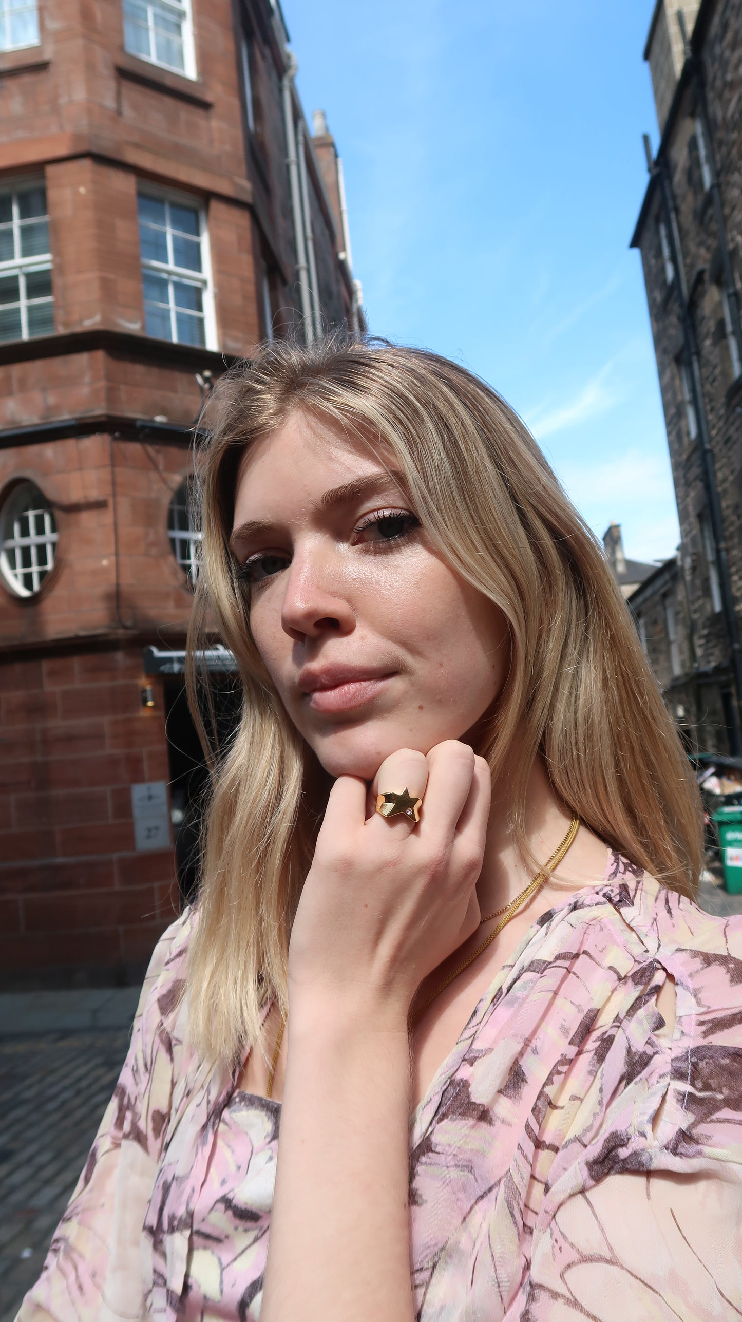 Cecily's Star Ring In Pink