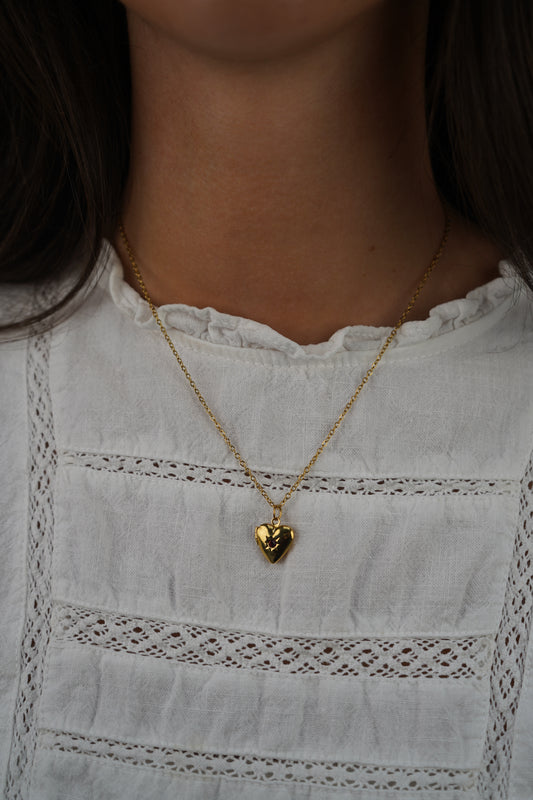Tiana's Burgundy Heart Locket