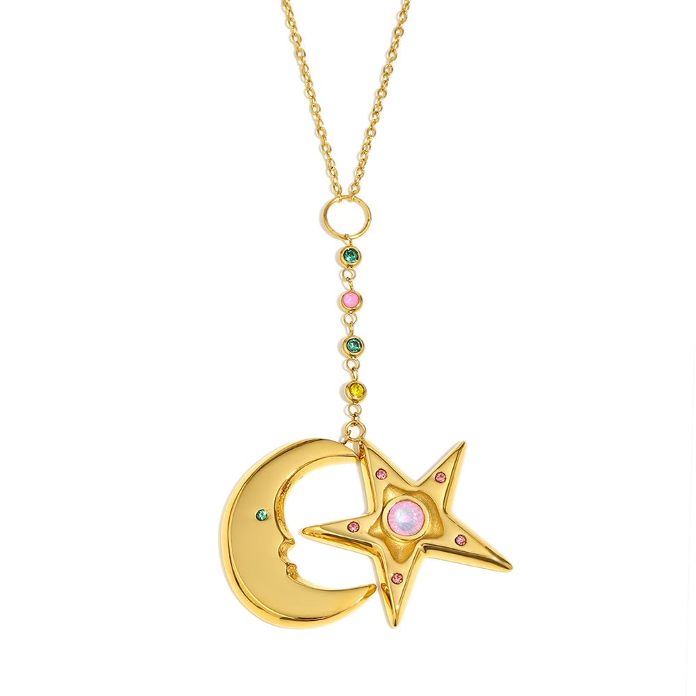 Cecily’s Moon and Star Necklace