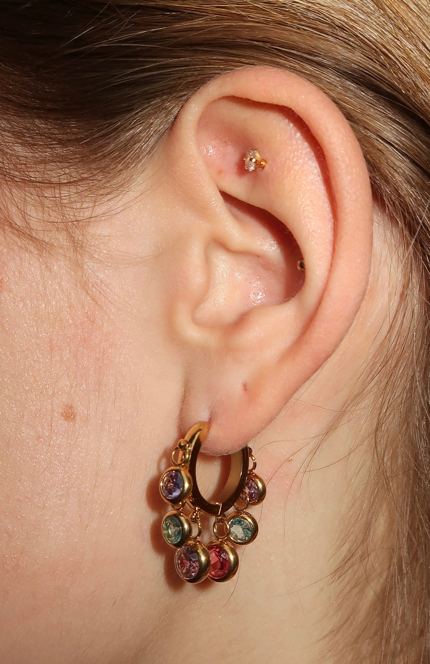 Maya’s gemstone hoops