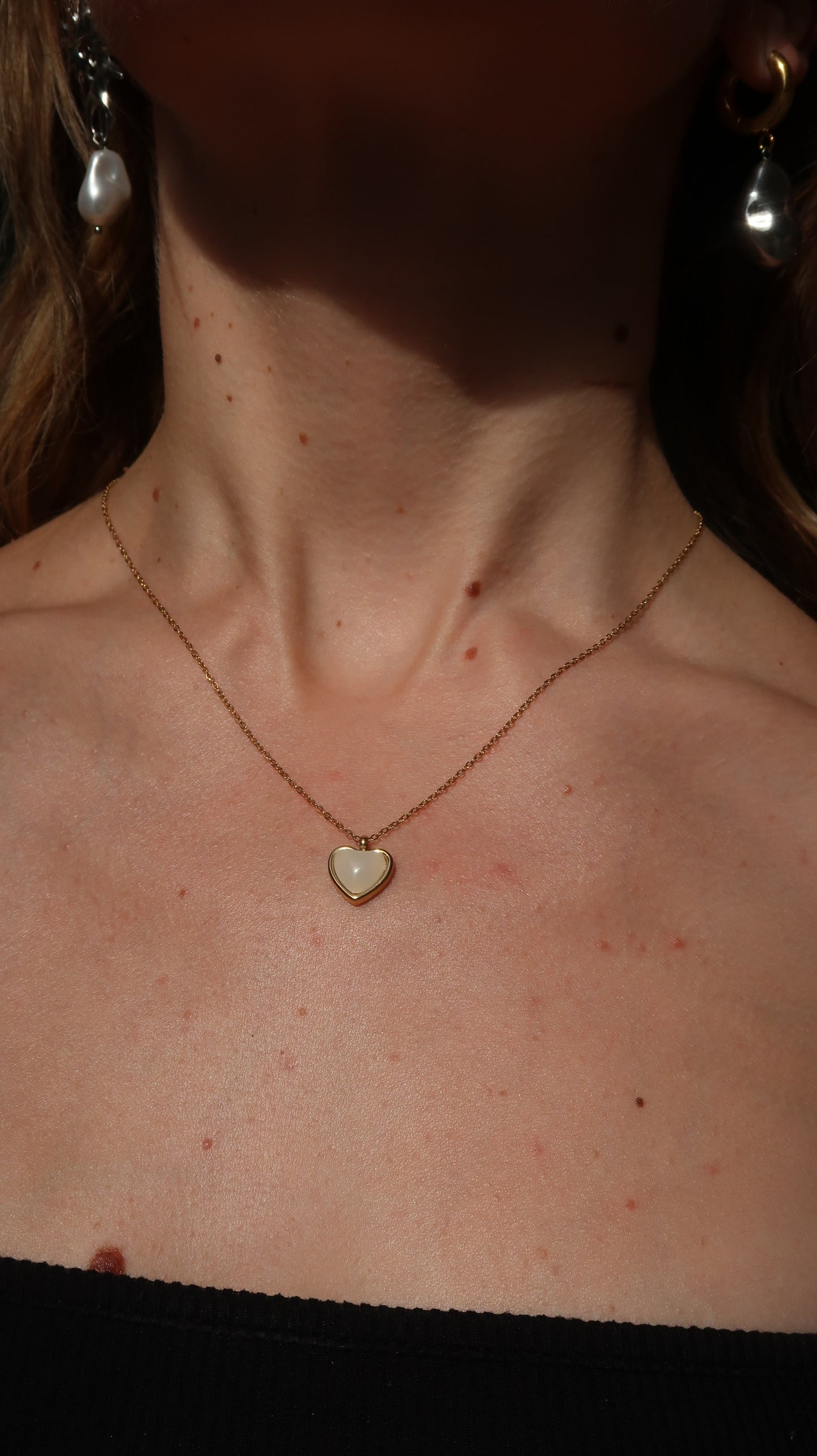 Viola's White Heart Necklace