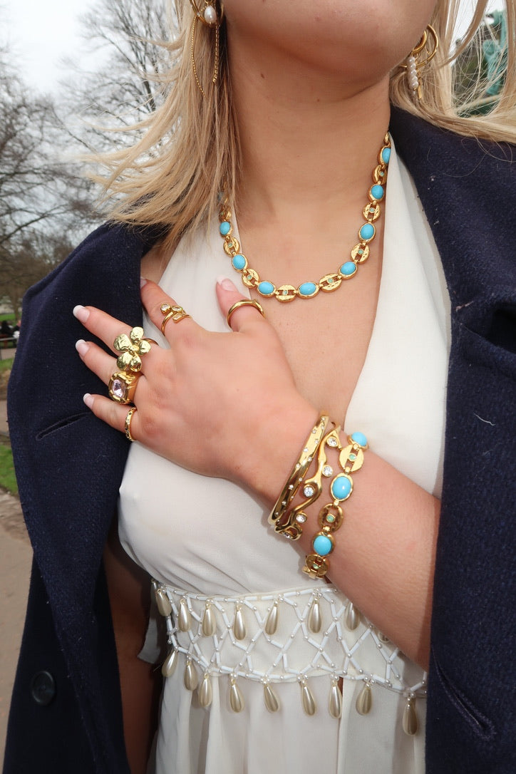 Joy's Blue Gemstone Necklace