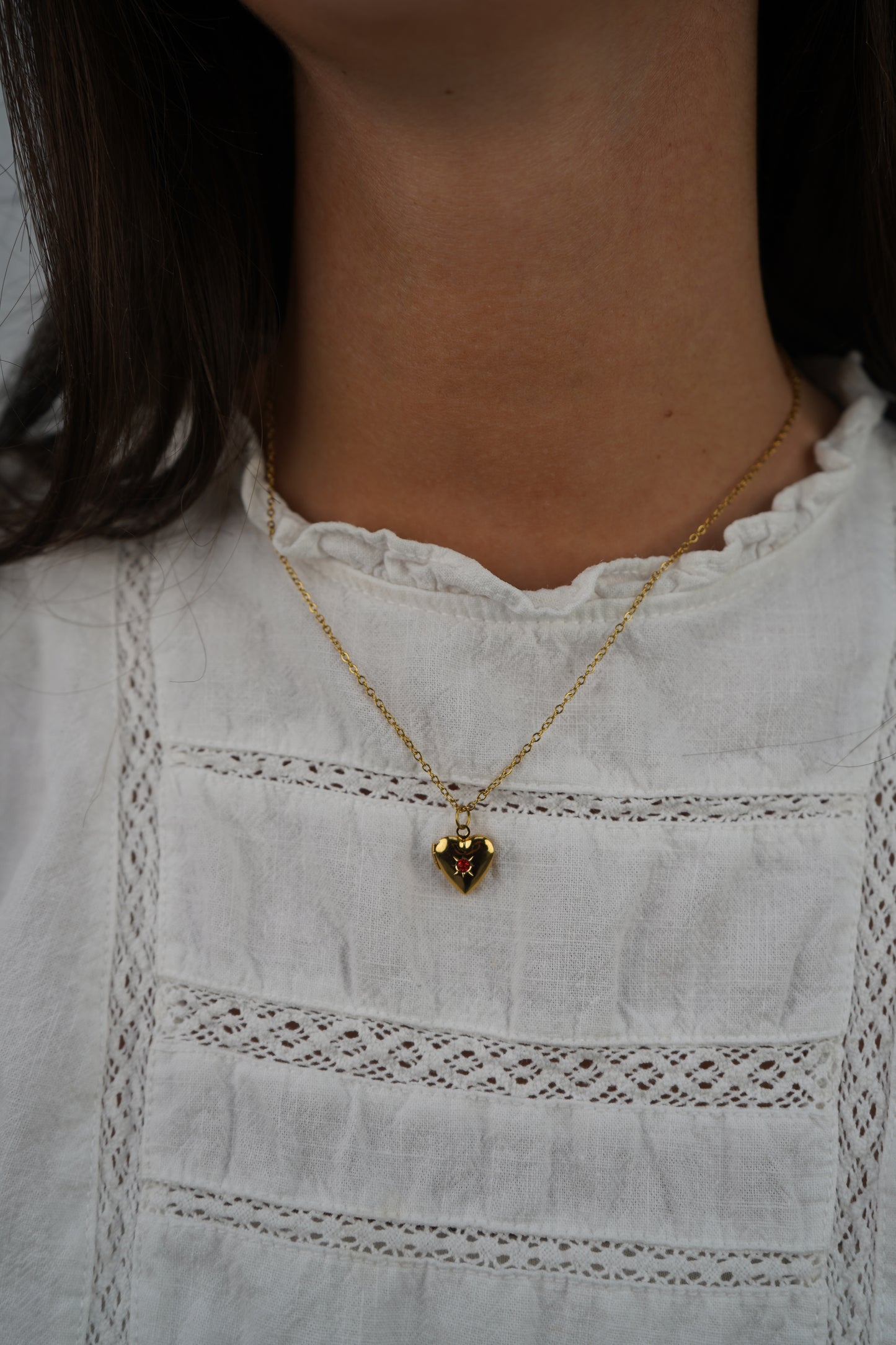 Tiana's Bright Red Heart Locket