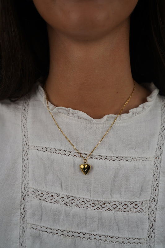 Tiana's Dark Green Heart Locket