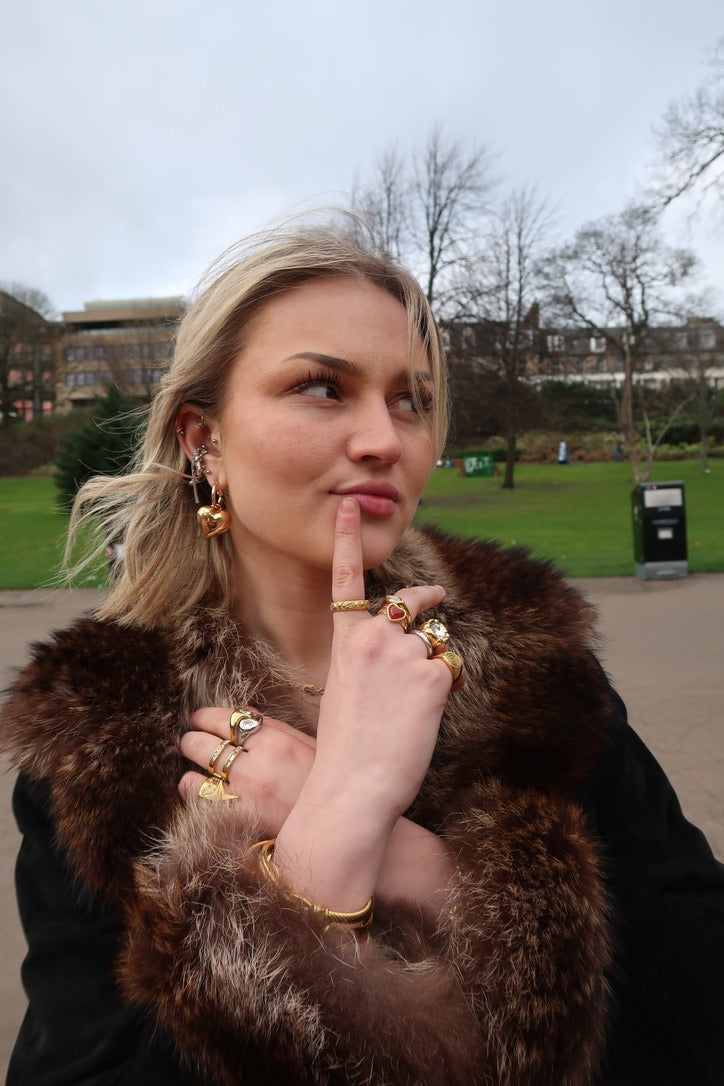 Angel's Heart Earrings in Gold