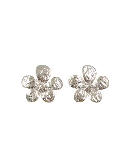 Camille's Silver Flower Earrings