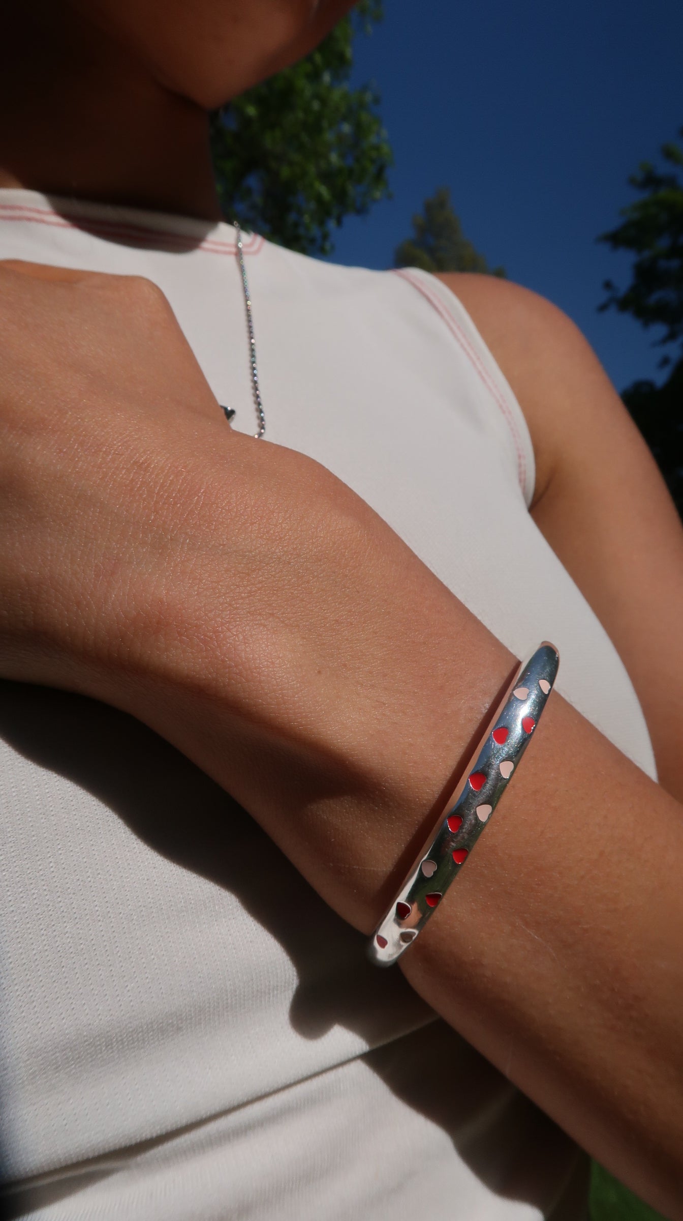 Lolita's heart bangle in Silver