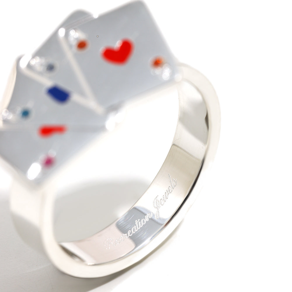 Vesper’s Playing Card Ring in Silver
