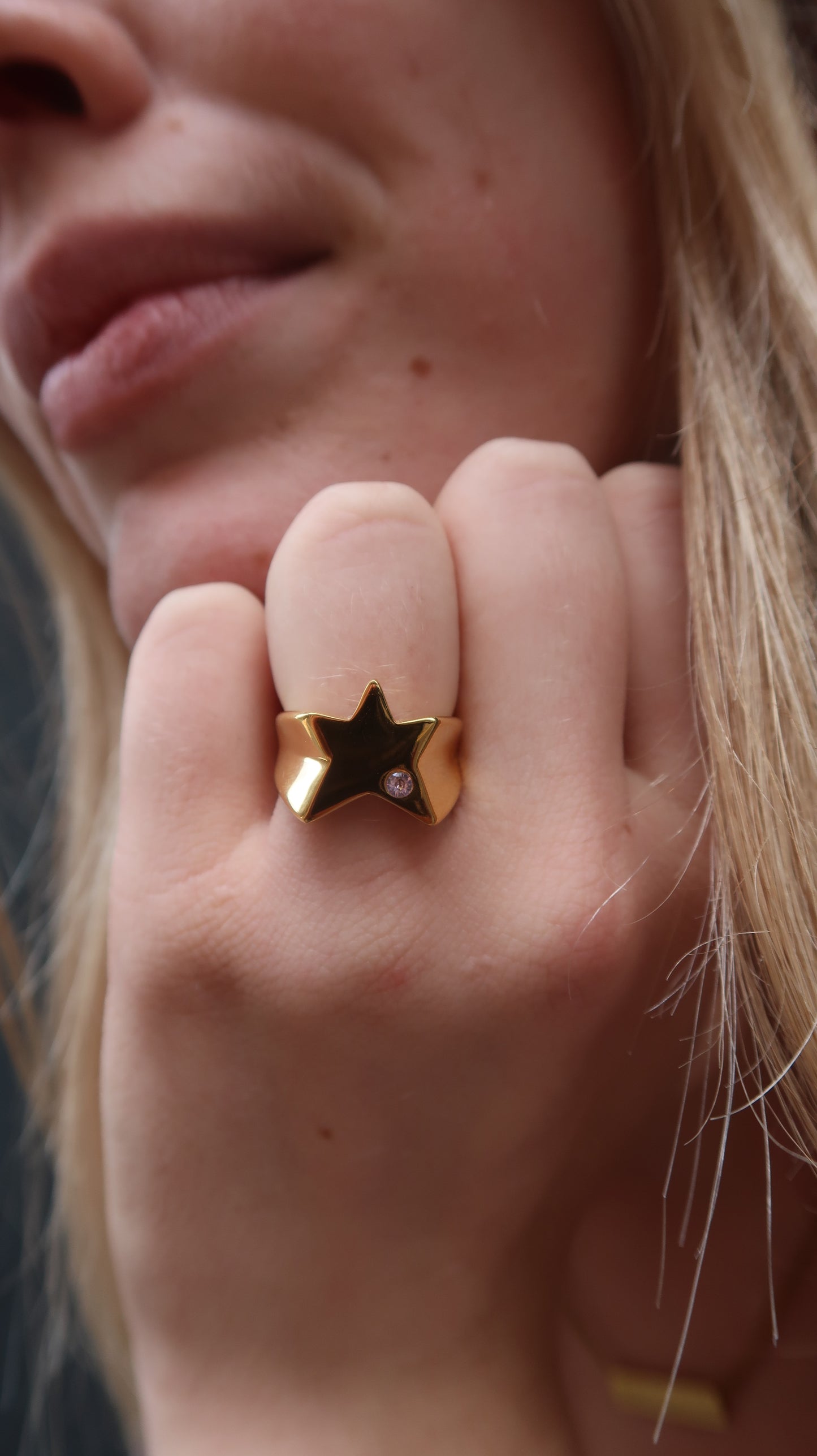 Cecily's Star Ring In Pink