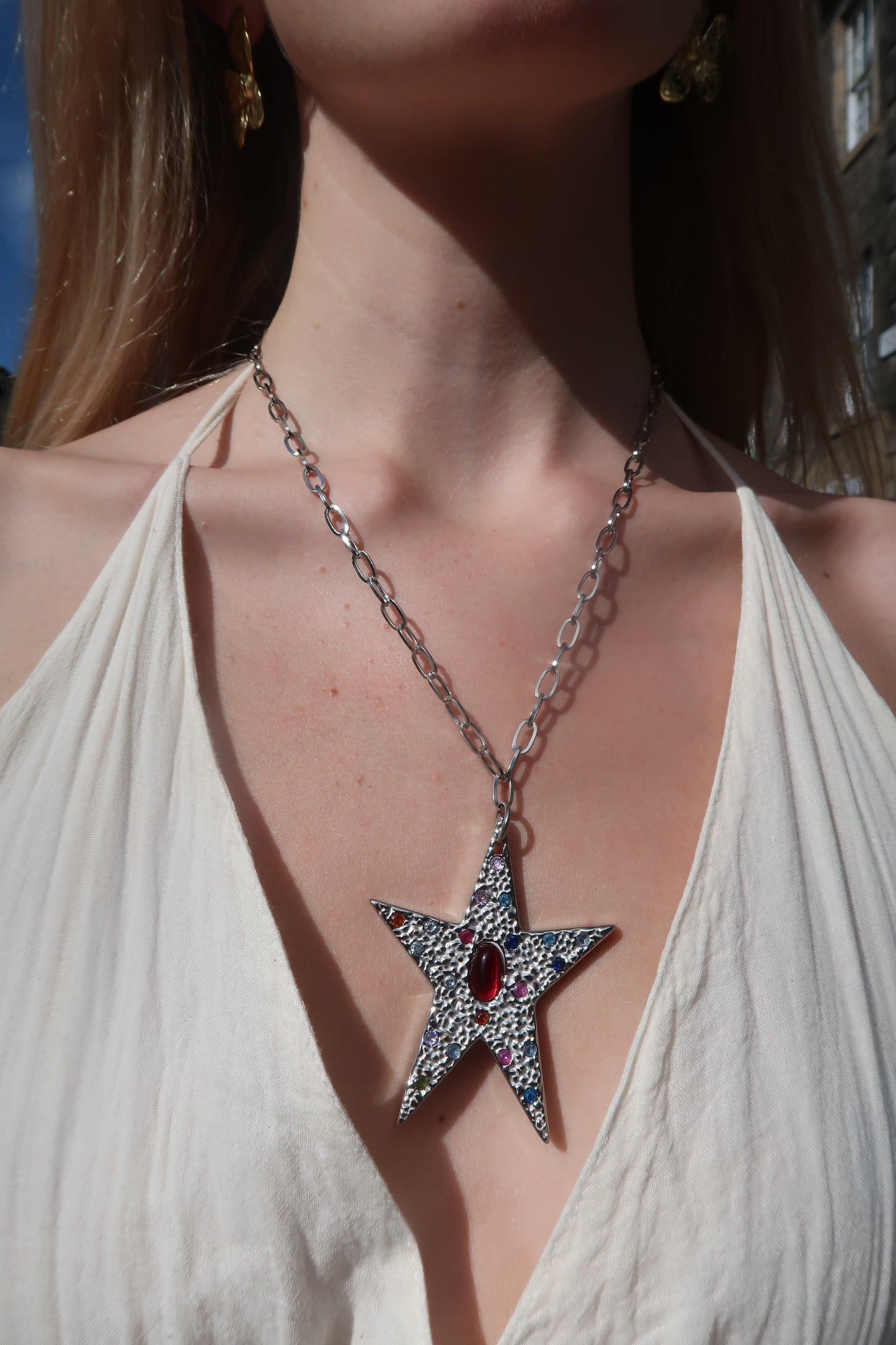 Amara's Star Pendant In Silver