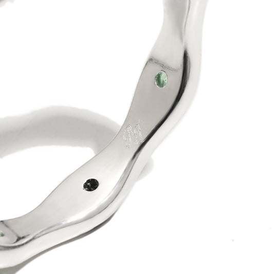 Sadie’s Green Star Ring in Silver