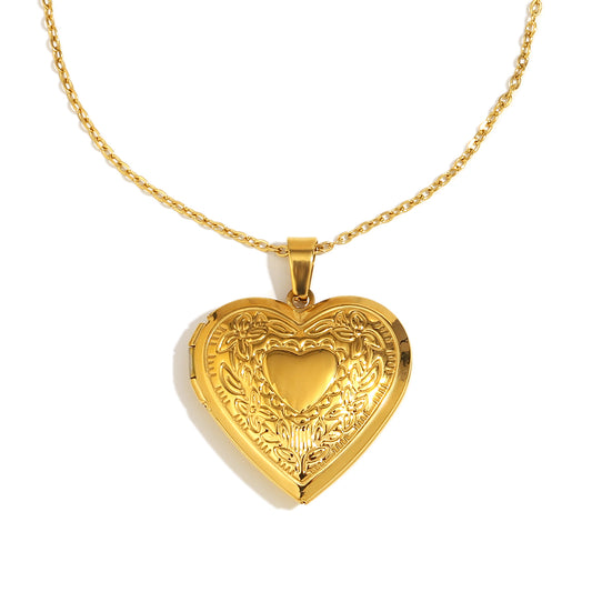 Ruby’s Heart Locket in Gold
