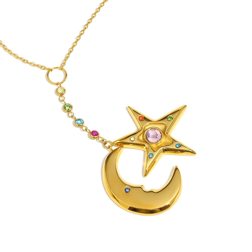Cecily’s Star and Moon Necklace