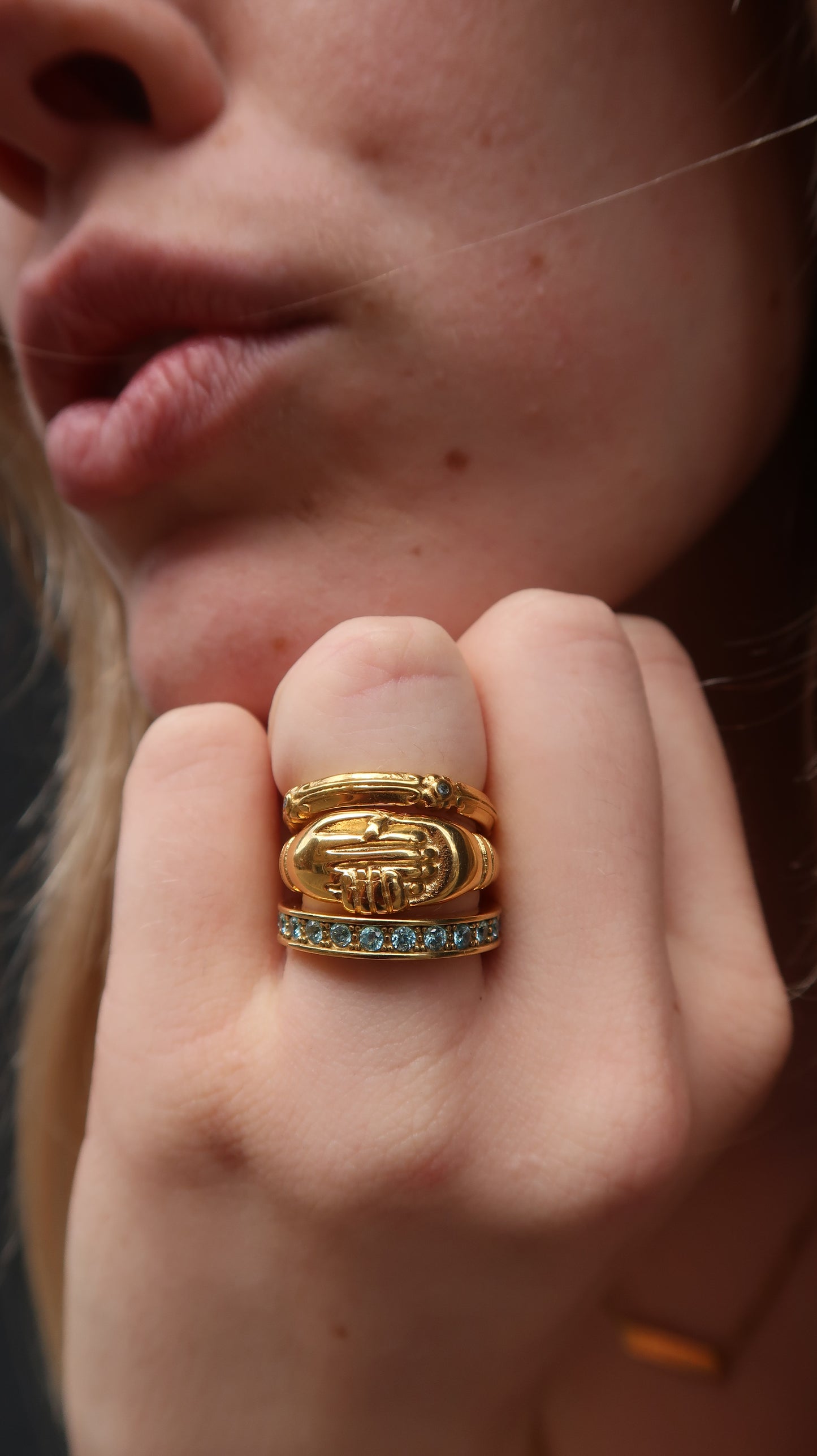 Honor's Ring Stack in Gold
