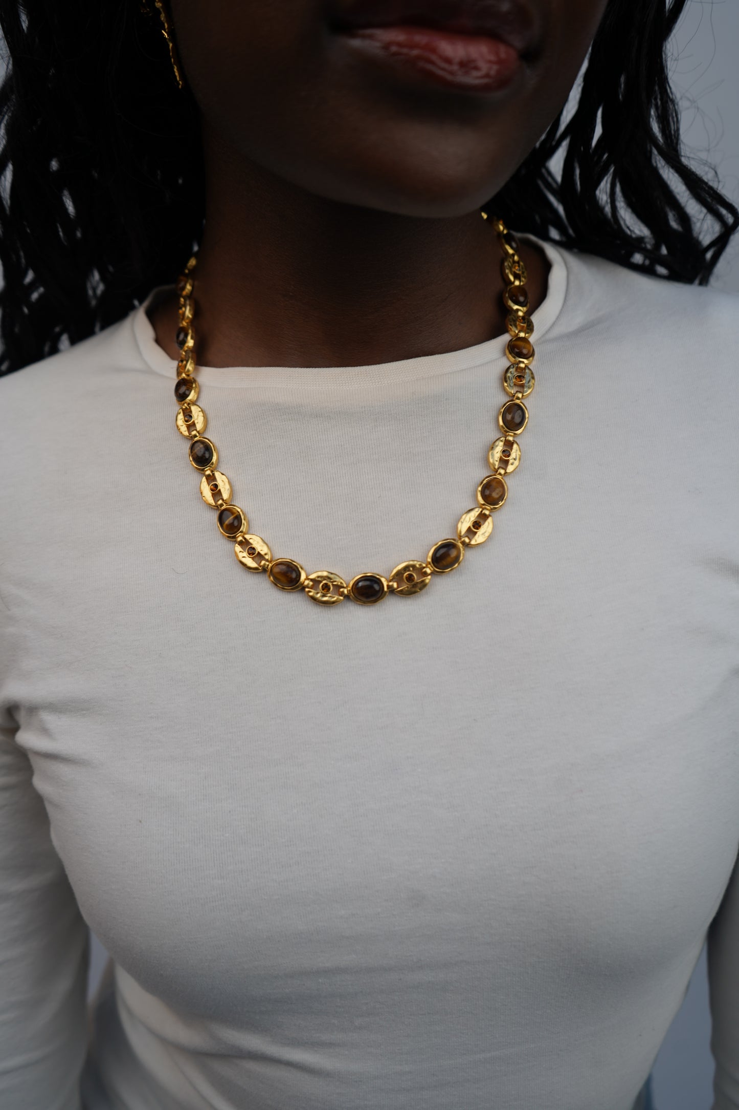 Joy's Gemstone Brown Necklace