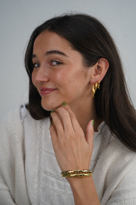 Eloise's Star Bangle Green And Gold