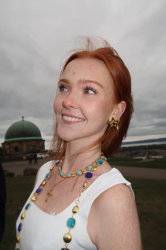 Ellie's Star Studs in Gold