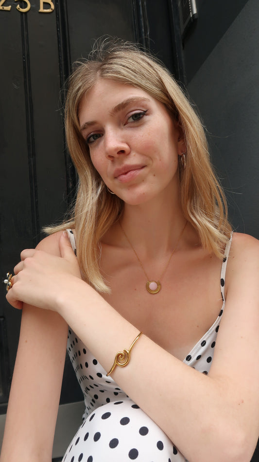 Naia's Spiral Bangle in Gold