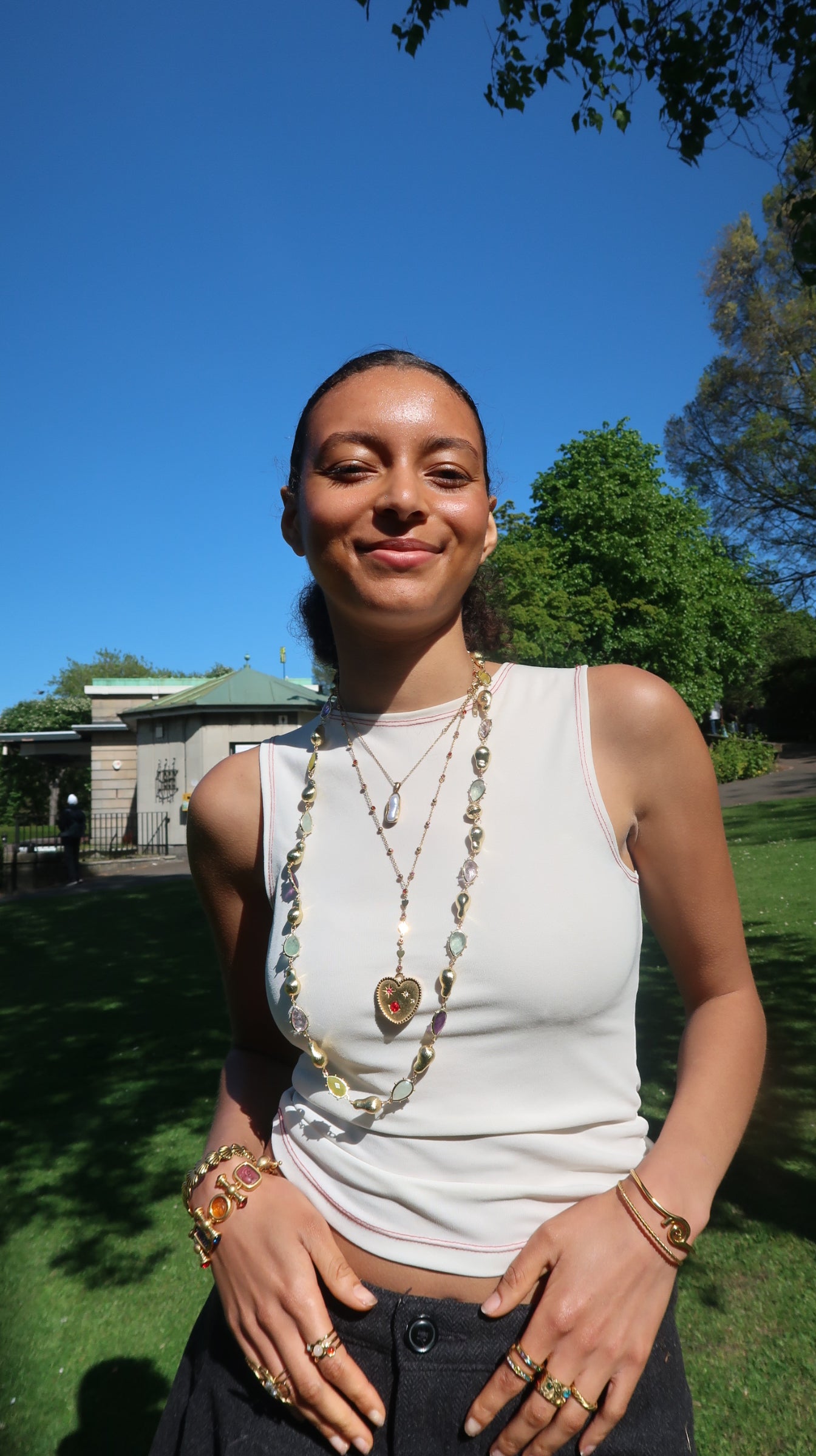Margot's Gold heart necklace