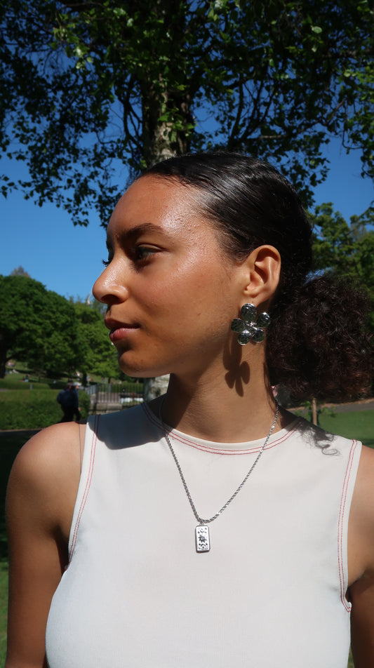 Lila's Silver Sun Necklace