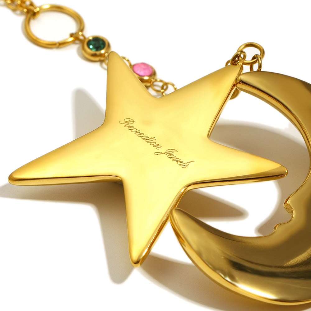 Cecily’s Summer Moon and Star Necklace