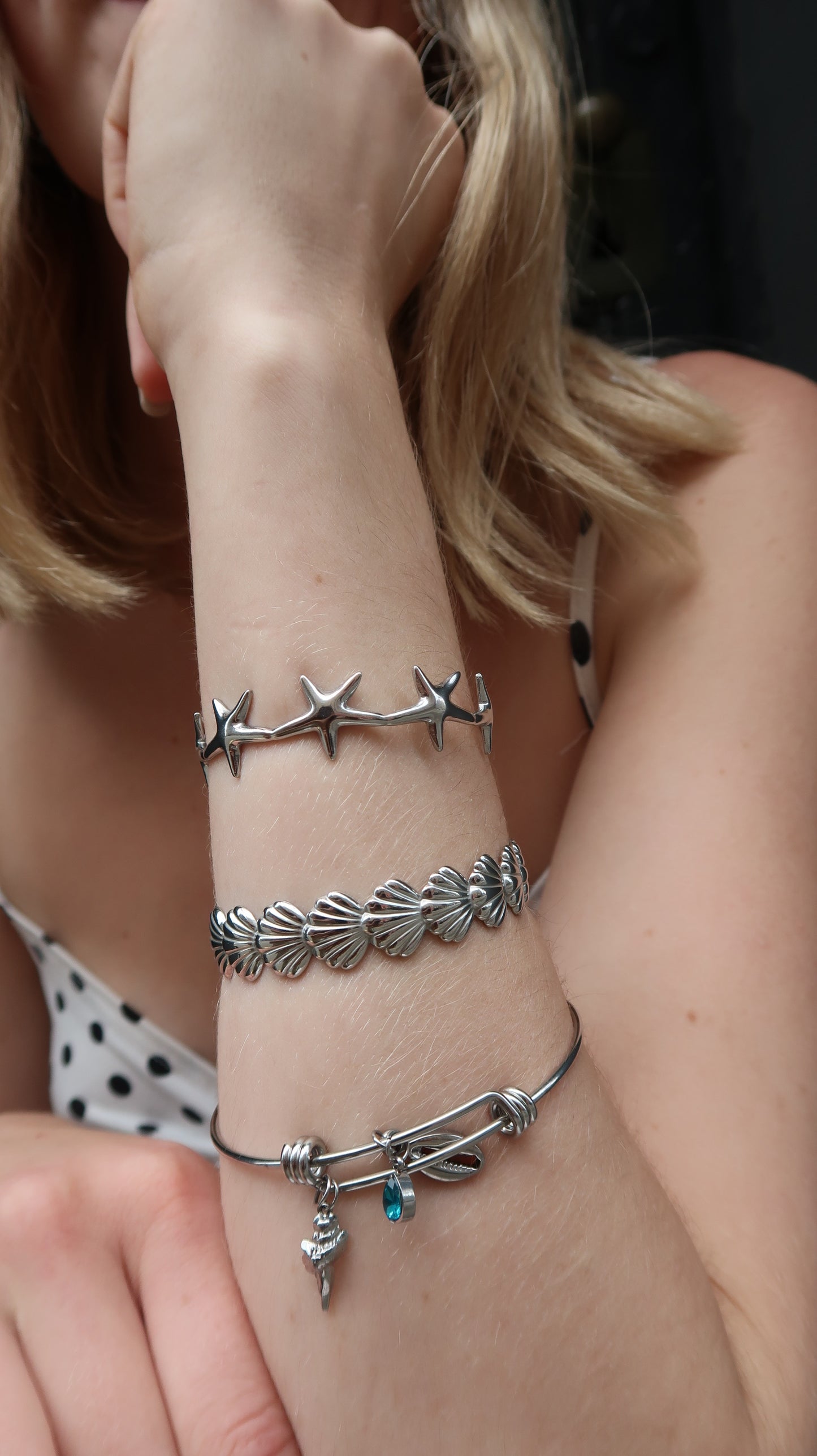 Violet's Star Bangle in Silver